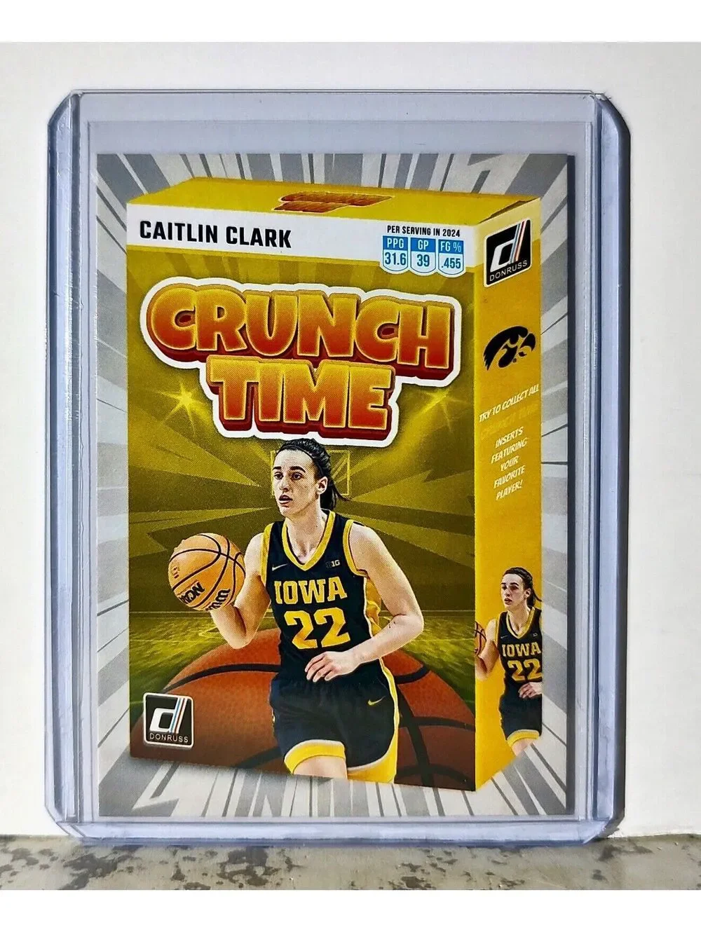 2023-24 Caitlin Clark Panini Donruss #SS-CT1 Crunch Time Card Iowa Hawkeyes